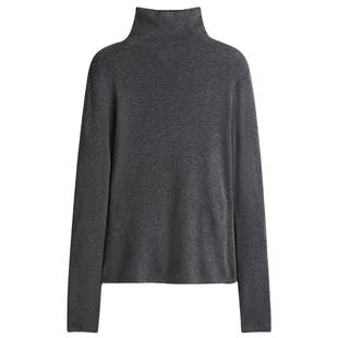 HM女装毛针织衫春季细密针织高领内搭上衣打底衫1300413