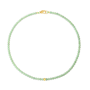 和田玉项链女足金小金豆天然玉石小米珠串珠颈链锦鲤转运珠锁骨链