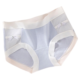 st纯棉内裤女婴儿棉7A抗菌无痕舒适透气中腰桑蚕丝抗菌裆女三角裤