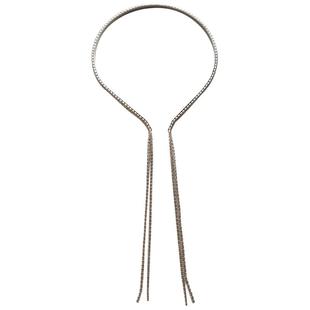 ins日韩时尚流苏镶钻创意后挂式发箍仙范森系个性外出发饰女2347