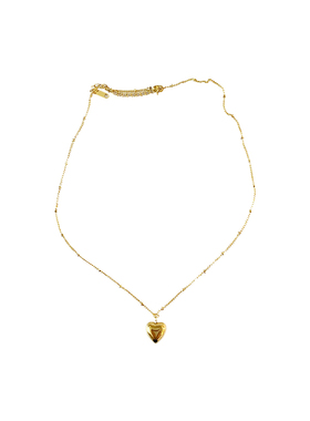 韩国博主款18k金色爱心项链