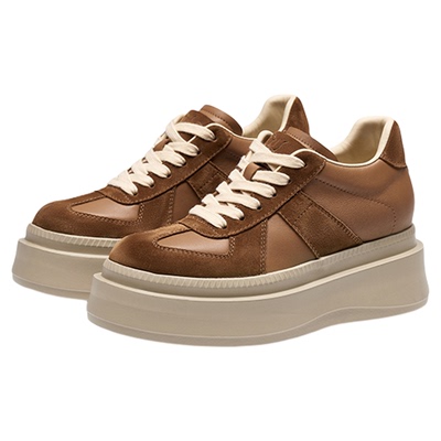 陈乔恩蹀愫复古松糕厚底德训鞋