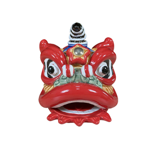 醒狮摆件国潮舞狮传统非遗文创纪念品陶瓷狮头工艺品特色伴手送礼