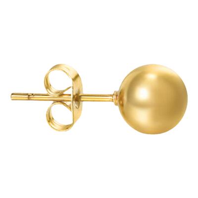 GRGR钛钢电镀18K金色豆豆耳钉