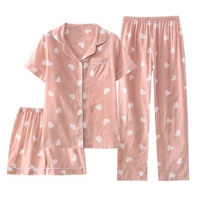 套装纯棉家居服套装寝宝女
