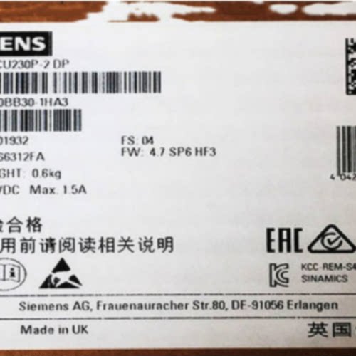 议价6SL3243-0BB30-1HA3西门子G120变频器控制单元6SL32430BB301H