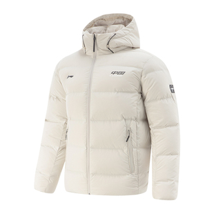 李宁乒乓球服羽绒服马龙同款男女冬季保暖运动短款立领连帽外套