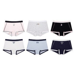 TeenieWeenie小熊纯棉平角内裤女10A抗菌2026款韩系女士四角短裤