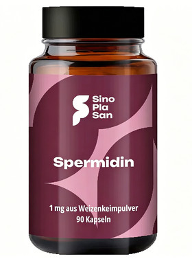 现货 德国SinoPlaSan亚精胺胶囊每日1毫克小麦芽粉提取物90粒