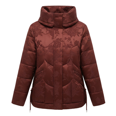 女士国际大牌鹅绒服女2025冬新款连帽加厚保暖妈妈90绒羽绒服外套