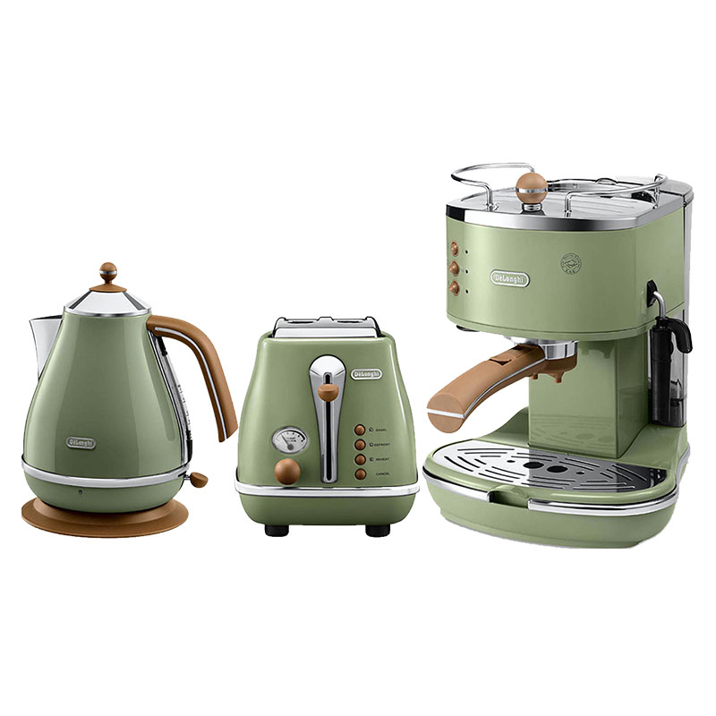 Delonghi/德龙 ECO310家用半自动意式美式拿铁泵压复古金属咖啡机