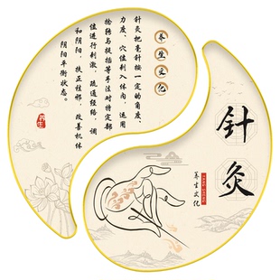 美容院装饰画房间推拿针灸按摩氛围布置中医宣传挂画形象墙面壁画