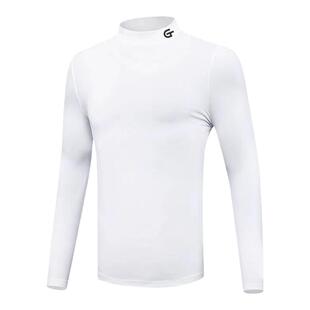 夏季白色打底衫新款t恤防晒冰丝衣golf男装冰凉弹力长袖男衣服