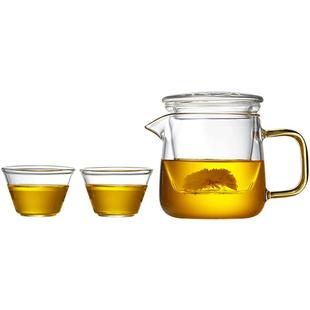 便携式茶具旅行套装玻璃泡茶器家用小茶壶功夫茶杯简约玻璃快客杯