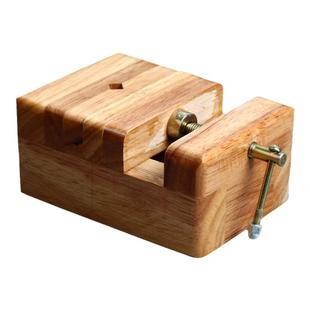金石印坊 榉木方形篆刻印床 印石印章固定夹持工具 初学印床/学校老师推荐印床