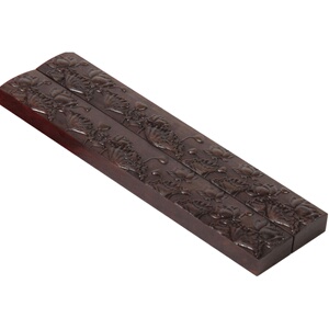 黑紫檀木荷花镇纸镇尺 红木雕刻书枕 实木质大号书法压纸文房四宝