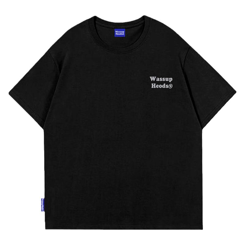 Wassup Heods短袖男女装国潮牌夏季重磅宽松情侣纯棉T恤明星同款