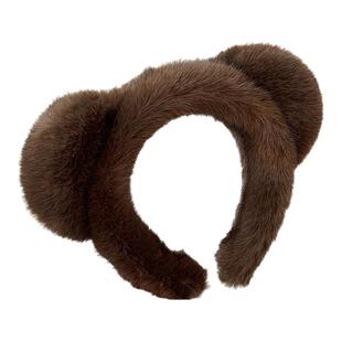 可爱小熊发箍女款2025新款毛绒发带高颅顶洗脸头箍压发卡发捆头饰