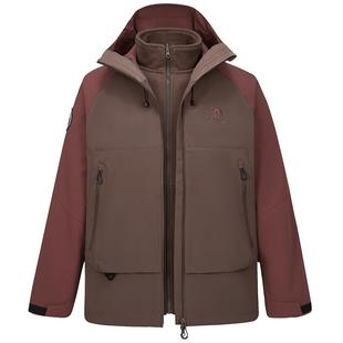 骆驼冲锋衣男女款三合一可拆卸2025防风防水夹克登山服外套男