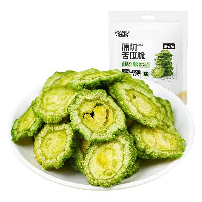 零味兽原切苦瓜脆片干88g清热不上火健康的苦瓜片零食官方旗舰店