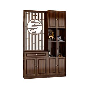 新中式玄关柜进门屏风隔断客厅入户正对门遮挡酒柜置物架简约鞋柜