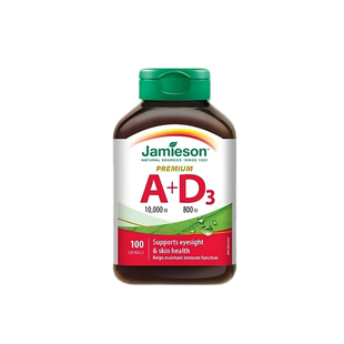 Jamieson健美生进口维生素ad软胶囊100粒大人a+d呵护双眼