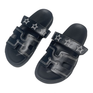 小码35-36厚底二舅拖鞋沙滩鞋平底时尚一字拖鞋女外穿夏凉拖