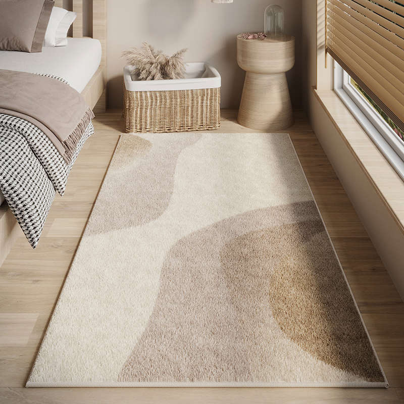 床边毯日式高级感阳台长条卧室地毯房间床前原木风飘窗毯客厅地垫