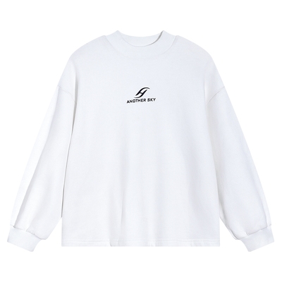 韩范半高领加绒运动宽松内搭卫衣