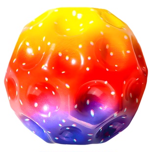 手腕弹力球月球石带绳发光回弹甩甩球儿童腕带回力球男孩球类玩具