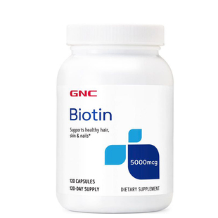 保税美国GNC维生素B7生物素H胶囊5000mcg120片防脱发生发增发密发