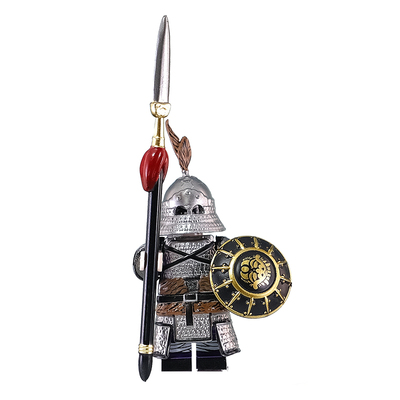 中世纪古代风铁浮屠盔甲积木人仔