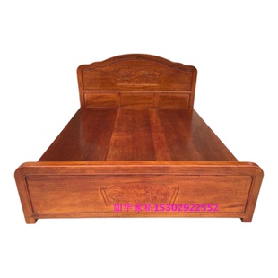 进口红木床菠萝格龙凤结婚大床带抽屉双人床实木花梨木1.8厂直销