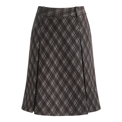 UNIFREEPLUS大码磨毛格纹半身裙