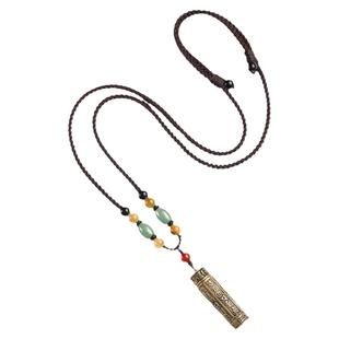 纯黄铜护身吊坠男女项链挂件随身转运招财饰品龙嘎乌盒空心可打开