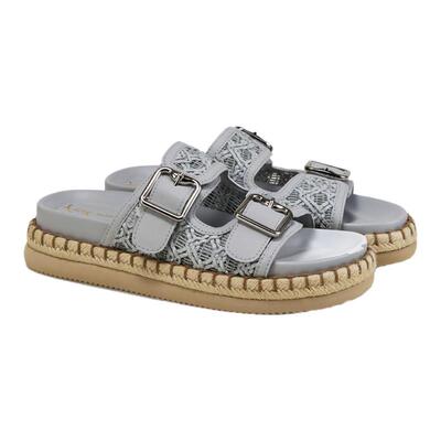 fed时尚凉拖夏季新款女鞋增高一字拖麻边勃肯拖鞋女S0430-YAB081