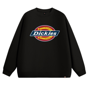Dickies卫衣男2026新款秋季男士经典logo圆领秋装黑色青少年衣服A
