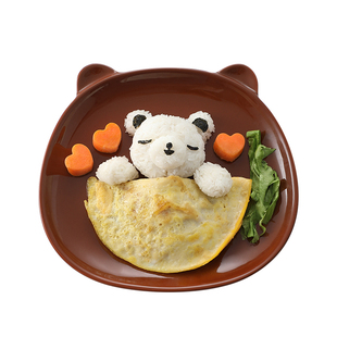 牛排刀叉勺三件套儿童叉勺套装创意盘子西餐餐具儿童餐盘家用精致