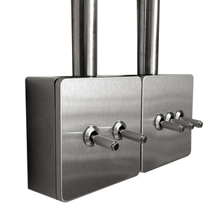 明装工业风开关不锈钢明线盒复古开关拨杆家用金属插座超薄面板