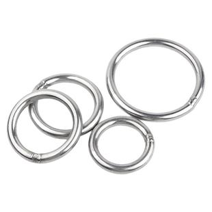 304不锈钢无痕圆环圆圈O型环吊环实心无缝钢环吊床瑜伽连接环钢圈