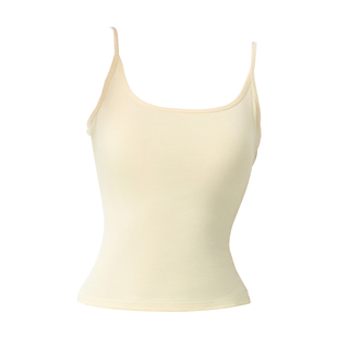 猫人黑色美背吊带背心女带胸垫一体可外穿防走光内搭打底露背上衣