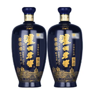 泸州老窖蓝花瓷头曲公斤装52度浓香型白酒纯粮食酒1L*2瓶