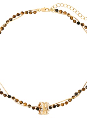 Meililove莓拉花火鎏金串珠项链