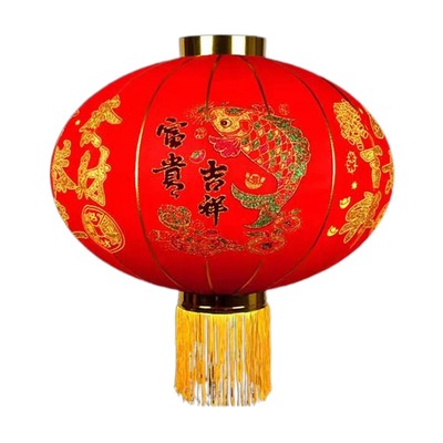 大红灯笼灯吊灯挂件户外植绒布庭院灯笼阳台一对装挂饰过新年大门