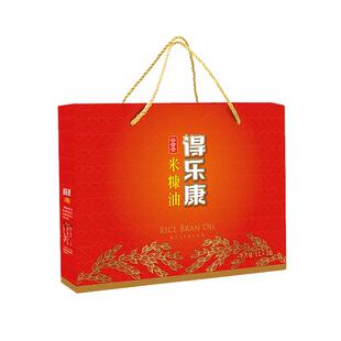 得乐康米糠油谷黄金礼盒1L*3精品稻米油送礼食用油团购福利