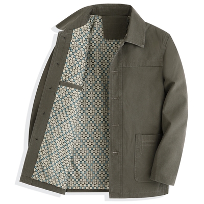 【100%棉】纯棉外套中长款