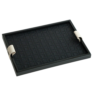 玄关收纳托盘香薰托盘中古风家居软装高颜值收纳轻奢茶几托盘摆件