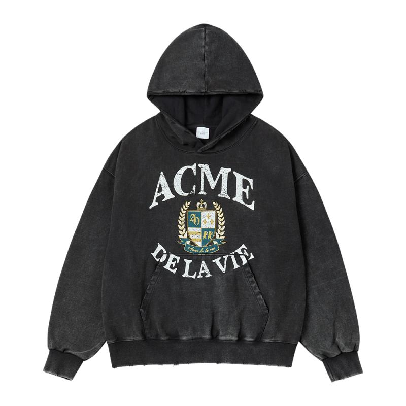 ADLV印花连帽卫衣25年新款复古做旧男女士巨好看的早秋一整套上衣