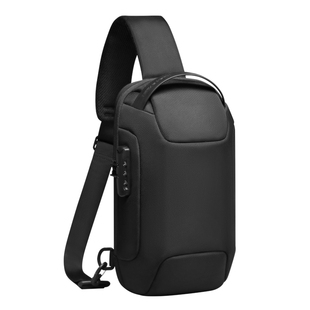 马可·莱登男士胸包运动骑行斜挎包大容量单肩包多功能密码锁防盗