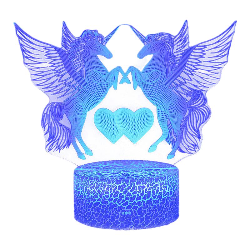 小夜灯独角兽梦幻少女usb接口
